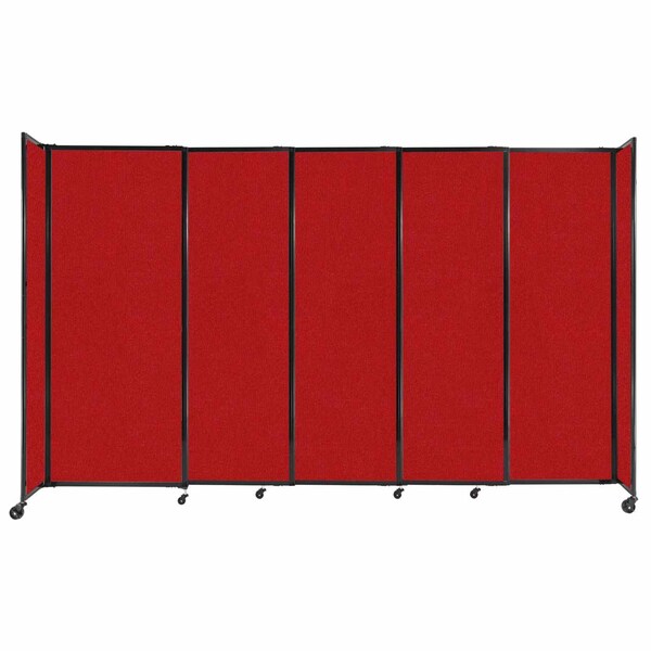 StraightWall Sliding Portable Partition 11'3" x 6'10" Red Fabric